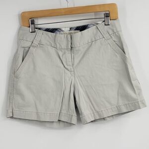 J CREW creme chino shorts
